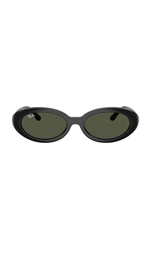 ray-ban oval sunglasses in black.