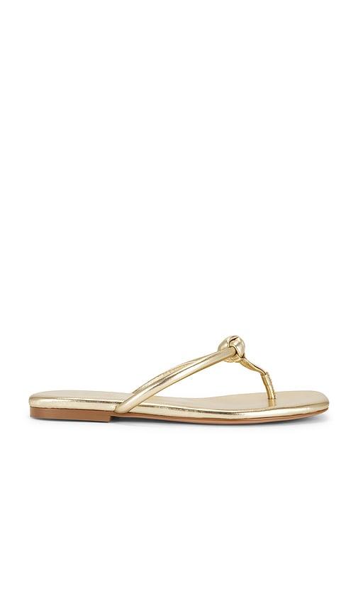 raye aarav sandal in metallic gold. - size 6.5 (also in 7)