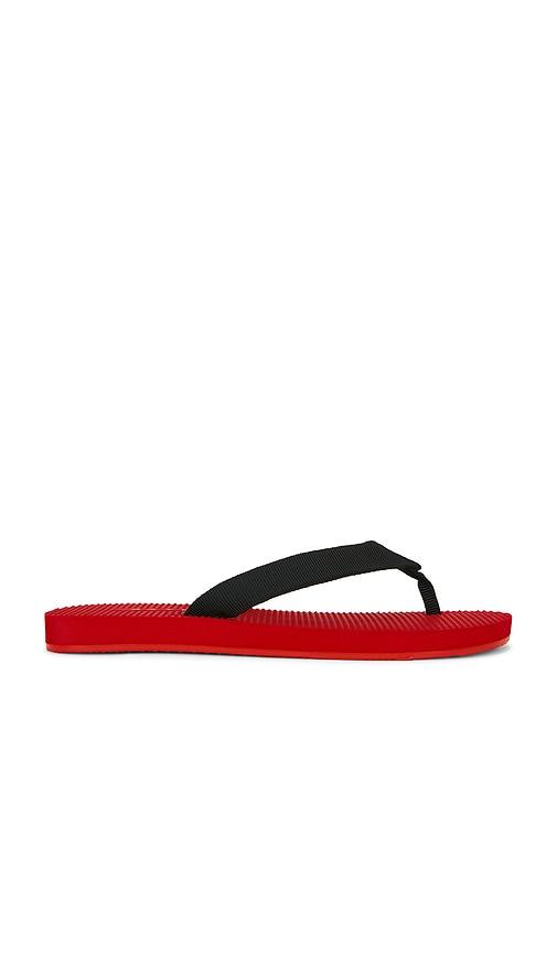 raye cane flip flop in red. - size 10 (also in 5, 6, 7, 8, 9)