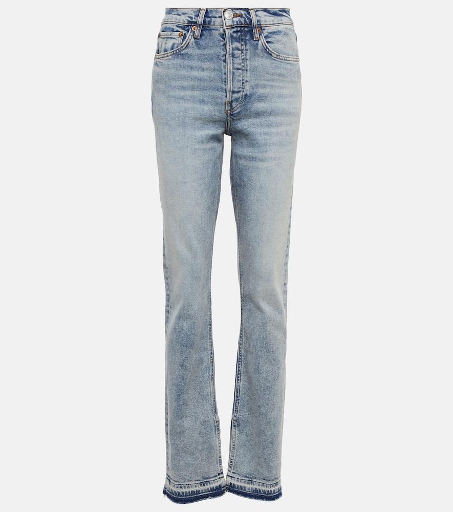 re/done 70s high-rise split-hem bootcut jeans