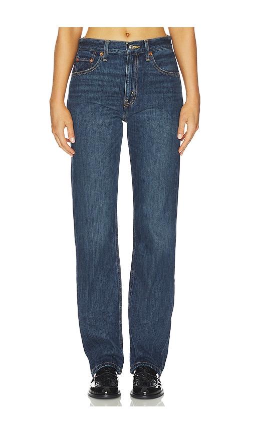 re/done blondie straight jeans in blue. - size 24 (also in 25, 26, 27, 28, 29, 30, 32)