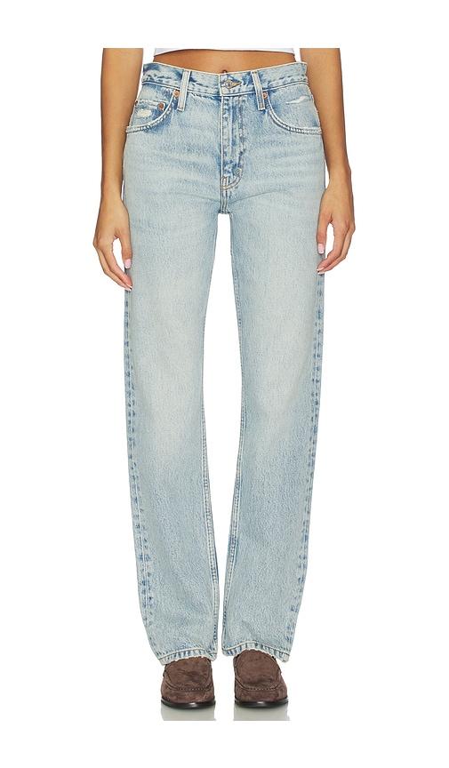 re/done blondie straight jeans in blue. - size 28 (also in 30, 32)