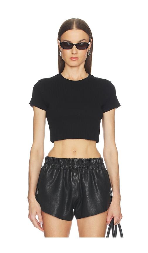 re/done cropped 60s slim tee in black. - size m (also in s, xs)