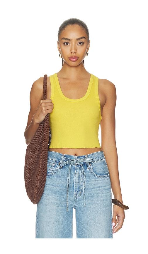 re/done cropped 60s tank in yellow. - size l (also in m, s, xs)