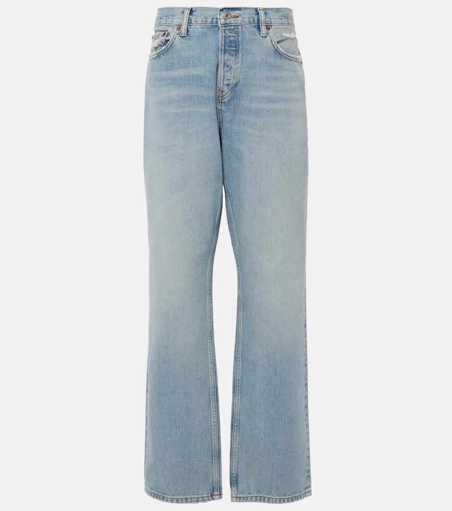 re/done easy mid-rise straight jeans