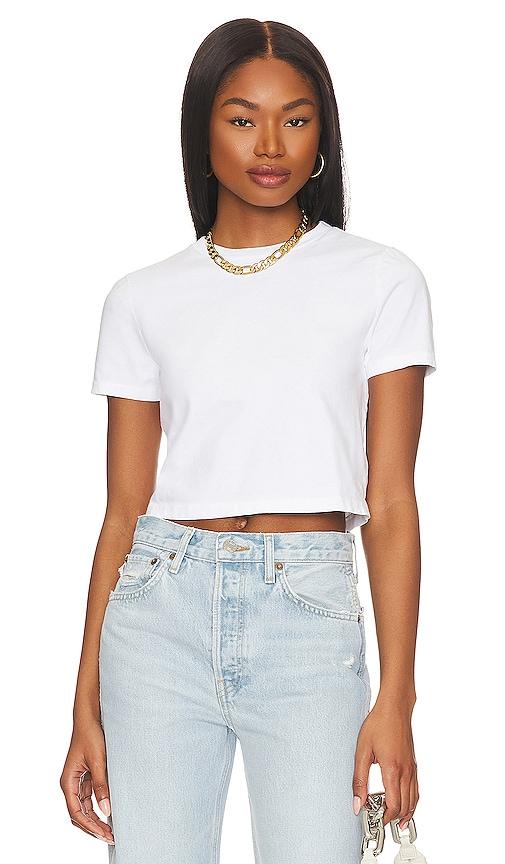 re/done micro tee in white. - size m (also in l, s, xl, xs)