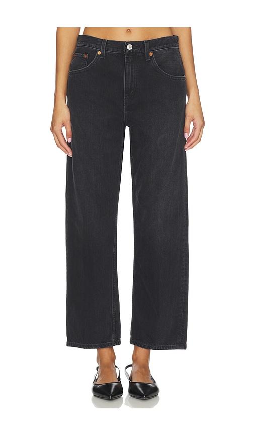 re/done ollie wide leg jeans in black. - size 25 (also in 26, 27, 28, 29, 30, 31)