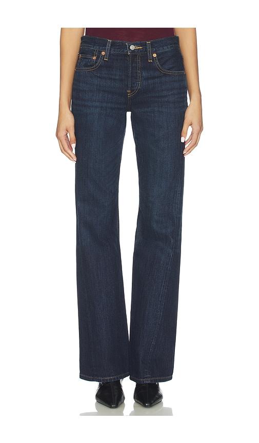 re/done twisted mid rise bootcut jeans in blue. - size 25 (also in 26, 27, 28, 29, 30, 32)