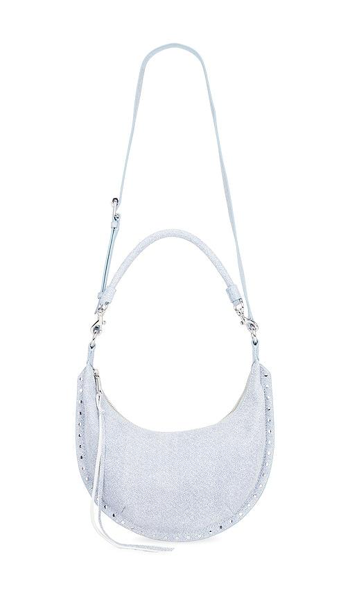 rebecca minkoff darren small crescent xbody in blue.