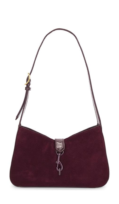rebecca minkoff megan shoulder bag in burgundy.