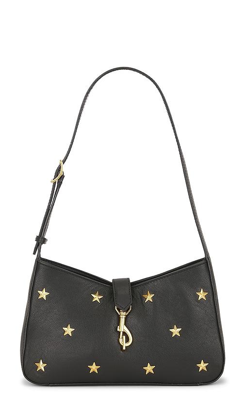 rebecca minkoff megan small shoulder bag in black.