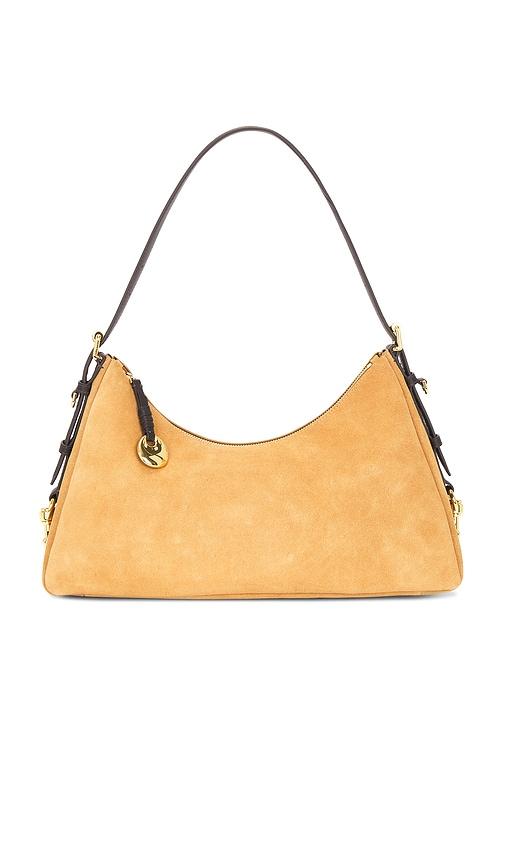 rebecca minkoff mia large shoulder bag in tan.