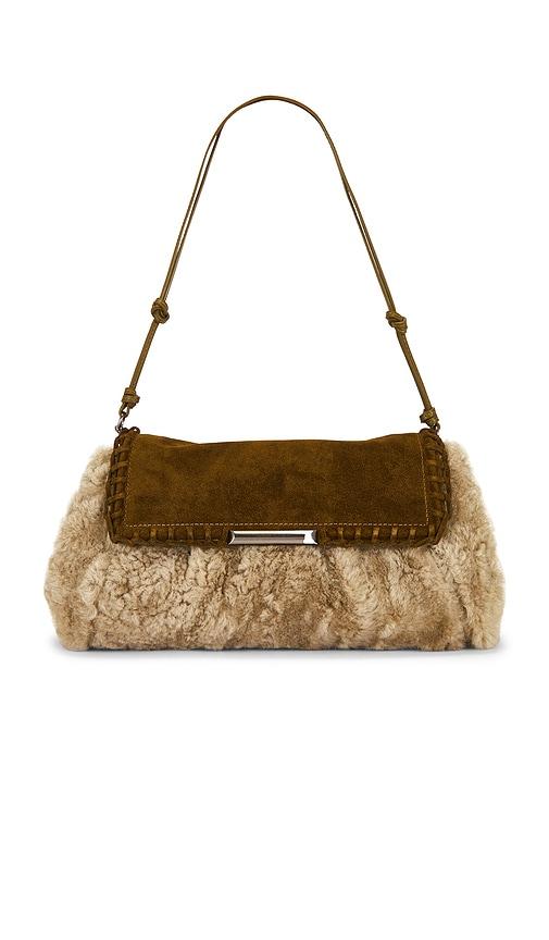 rebecca minkoff soho shoulder bag in brown.
