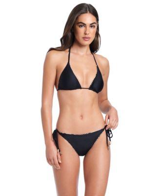 red carter womens reversible serengeti v neck bikini halter top tie side bottom