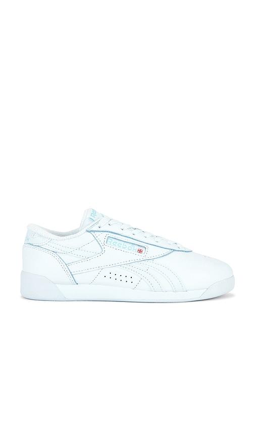 reebok freestyle low sneaker in baby blue. - size 6.5 (also in 7, 7.5, 8, 9)