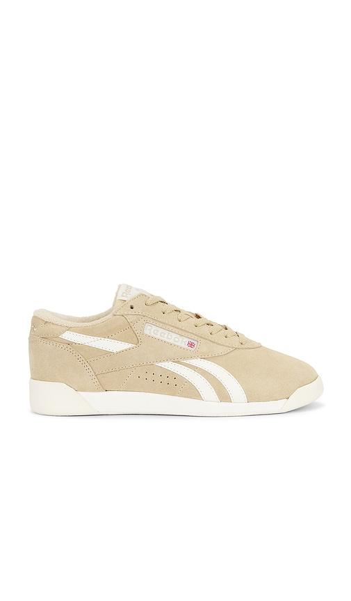 reebok freestyle low sneaker in brown. - size 6.5 (also in 7, 7.5, 8)