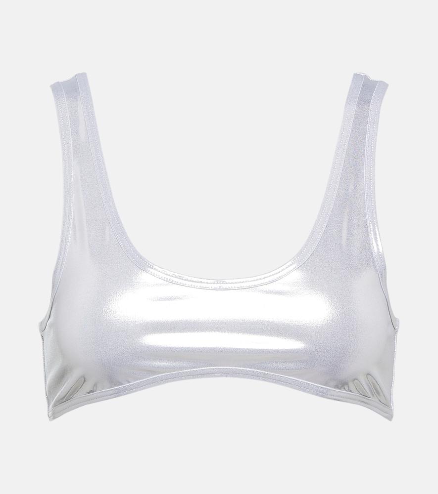 reina olga coolio lamé bikini top