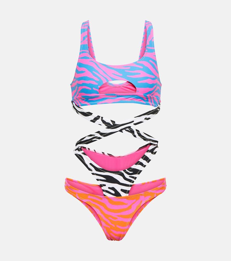 reina olga theresa animal print swimsuit