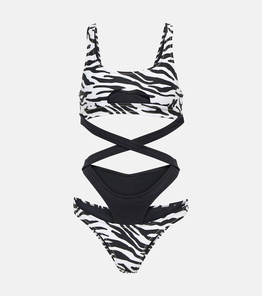 reina olga theresa animal print swimsuit