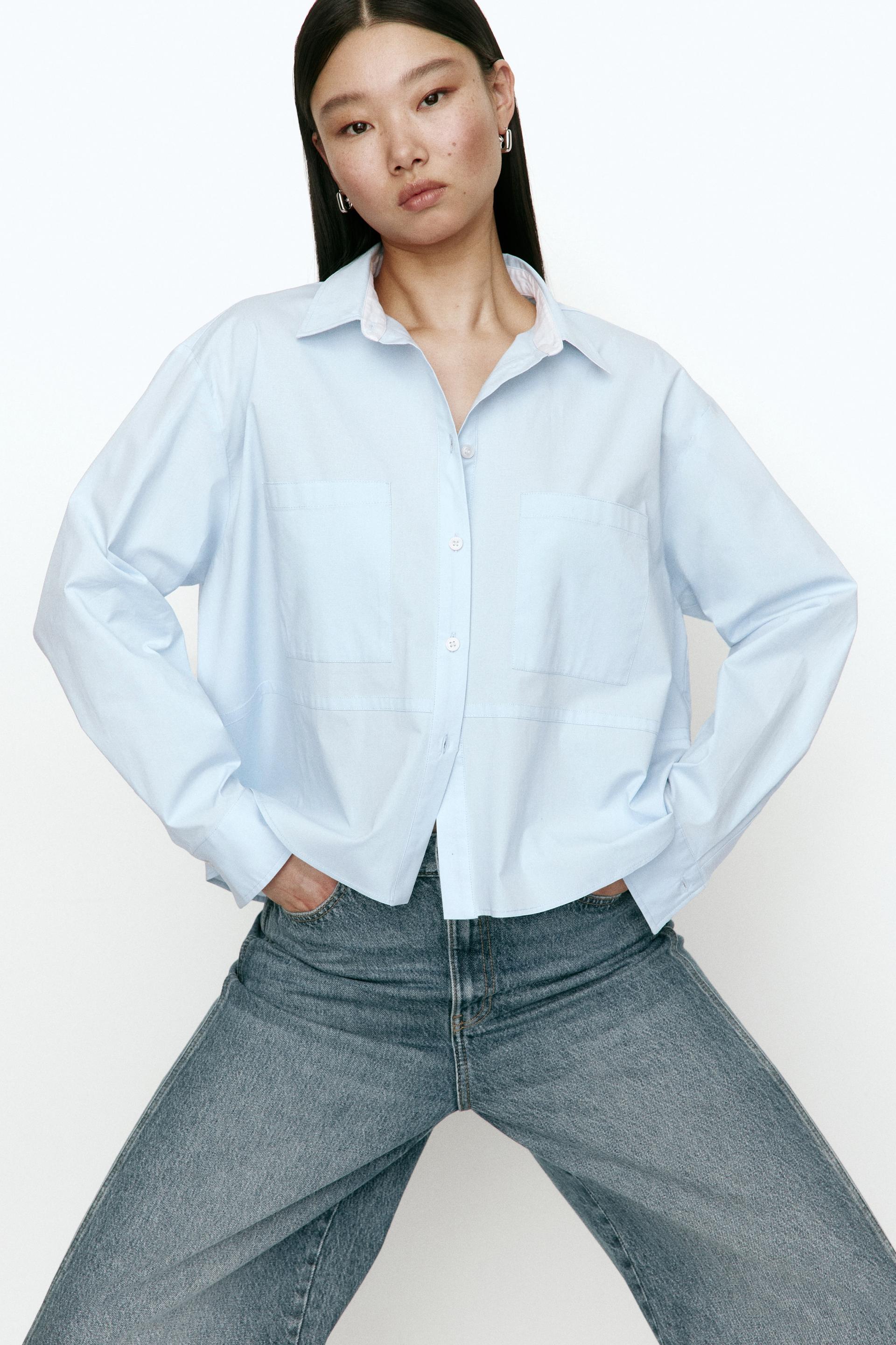 relaxed-fit cotton shirt