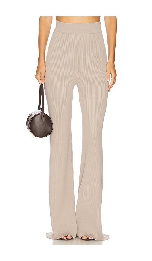 remain rib knit pants in beige. - size l (also in xl)