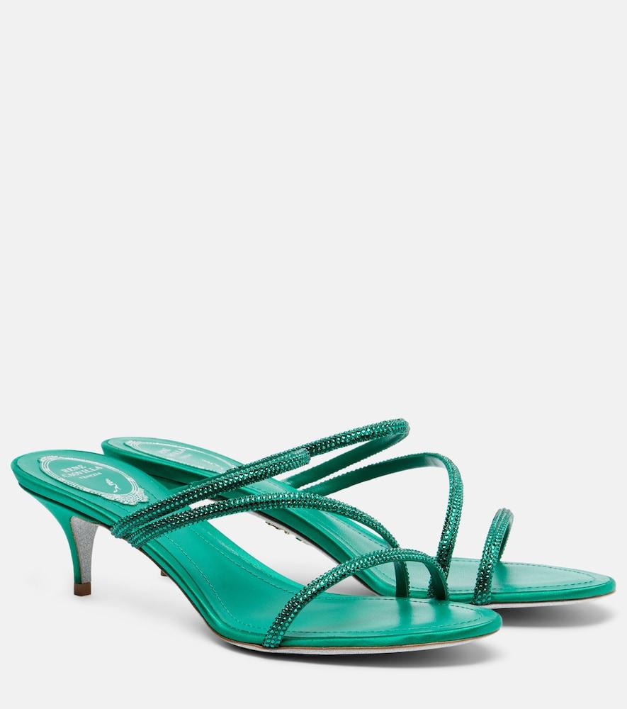 rene caovilla crystal-embellished sandals