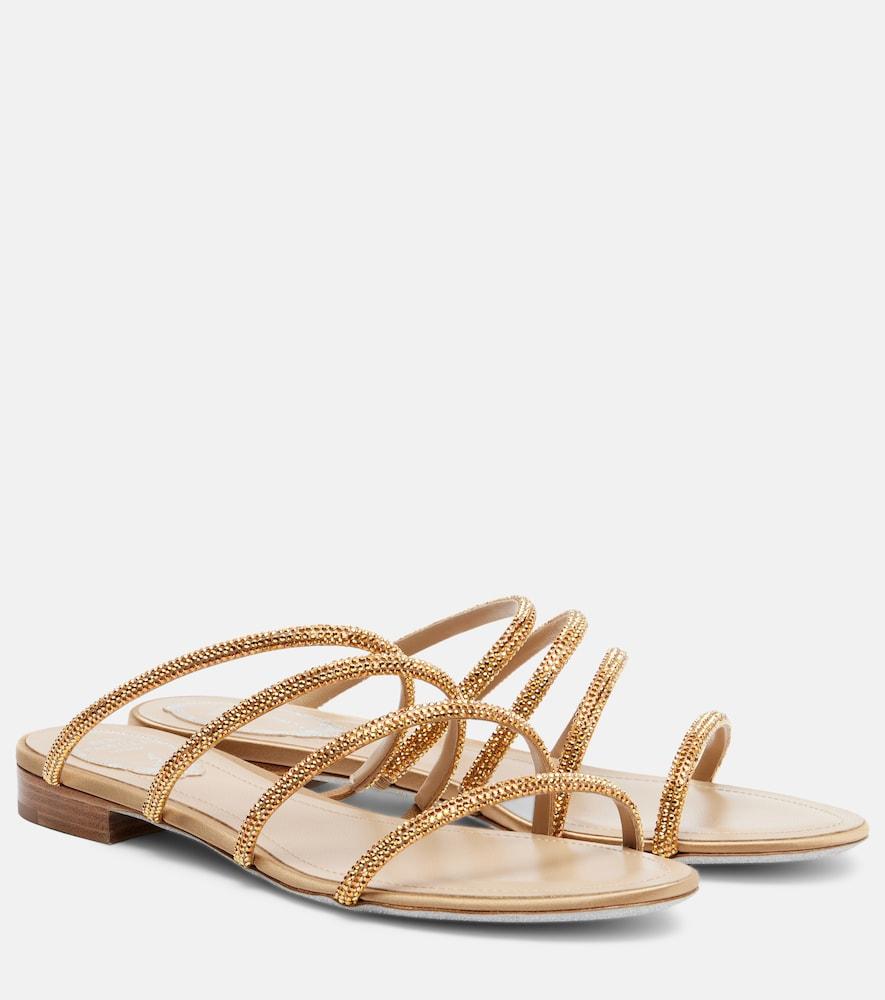 rene caovilla erin crystal-embellished sandals