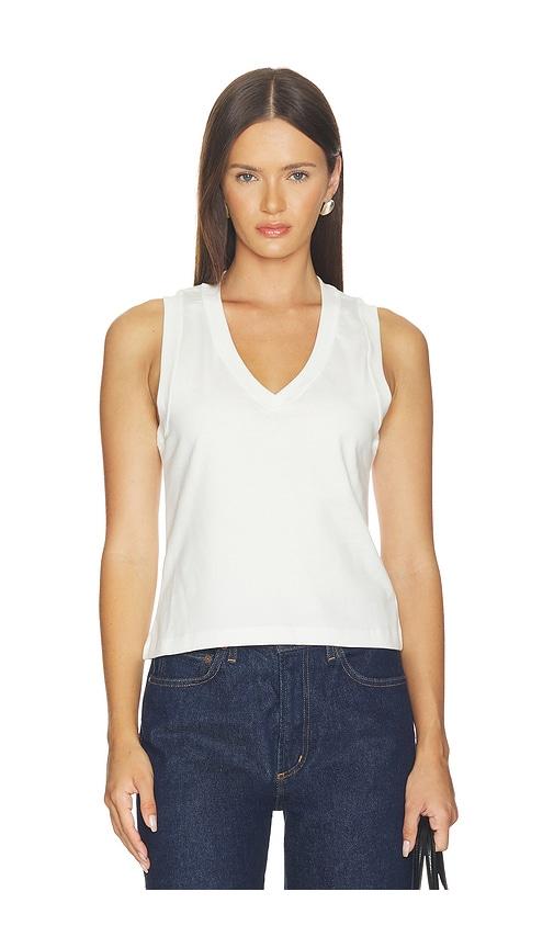 renggli v-neck tank in white. - size m (also in xs, s)