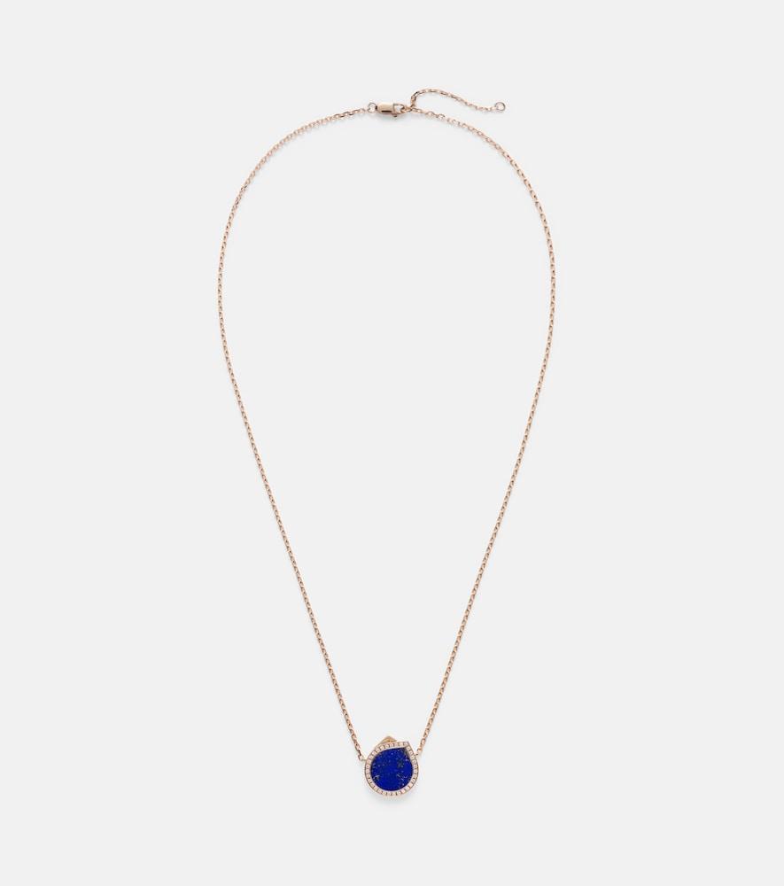 repossi antifer 18kt gold necklace with lapis lazuli and diamonds
