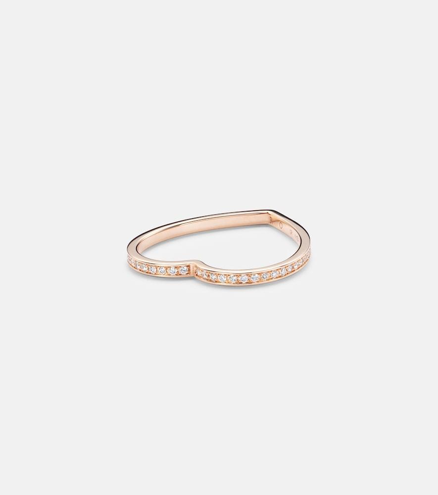 repossi antifer 18kt rose gold ring with diamonds