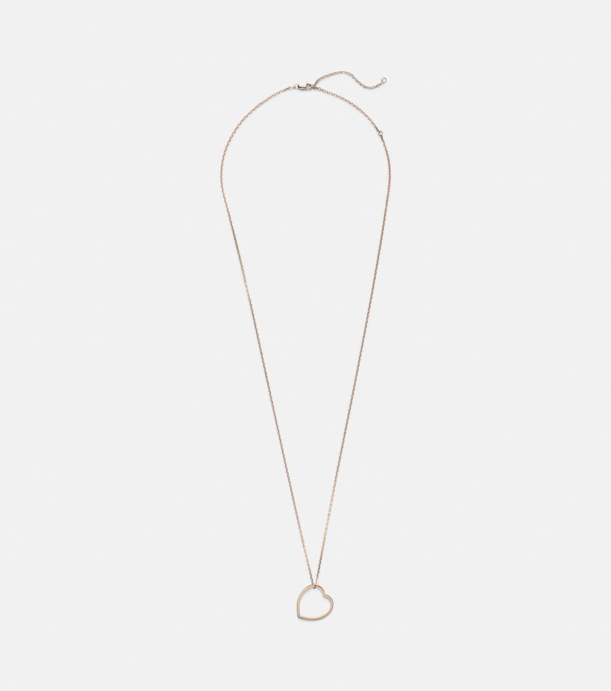 repossi antifer heart 18kt rose gold necklace