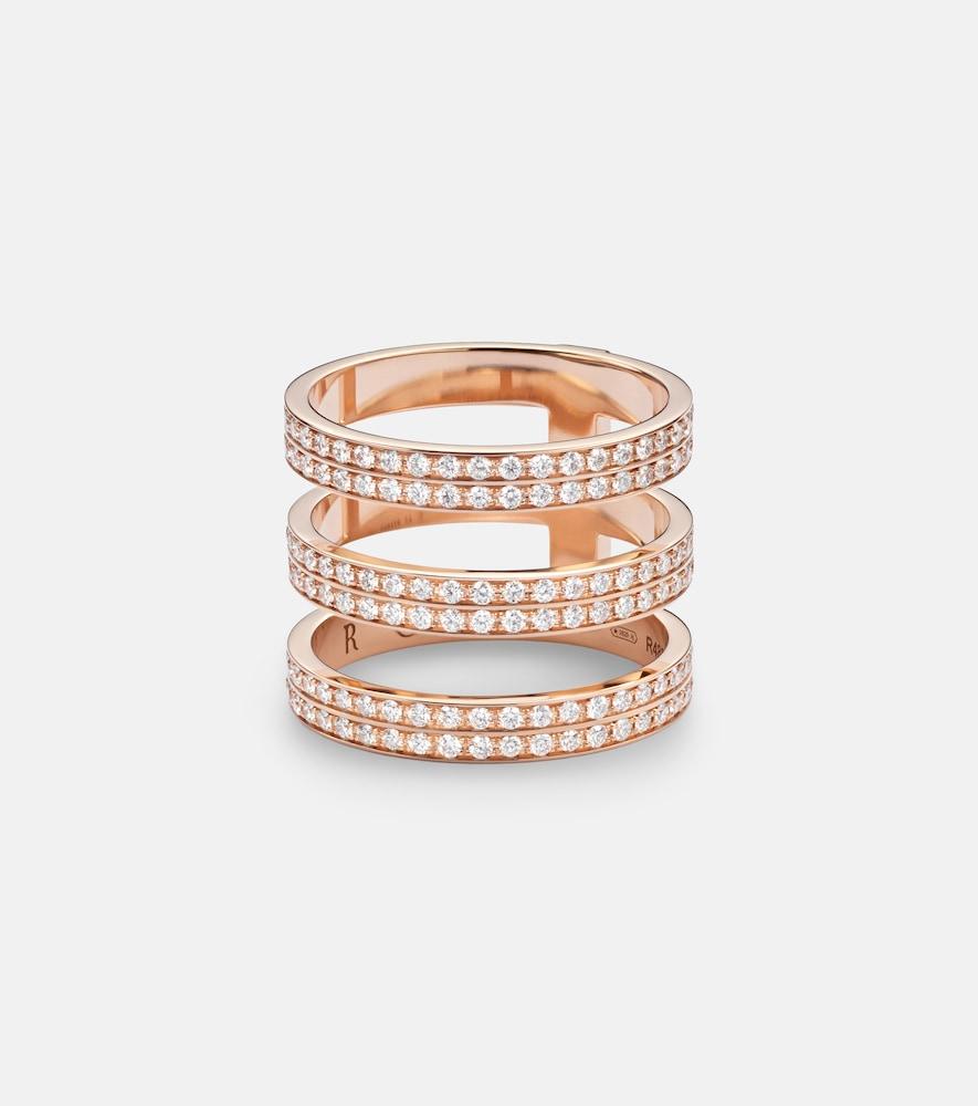 repossi berbere 18kt rose gold ring with diamonds