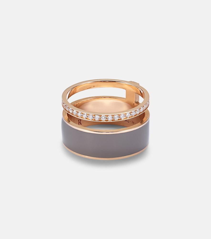 repossi berbere chromatic 18kt rose gold ring with diamonds