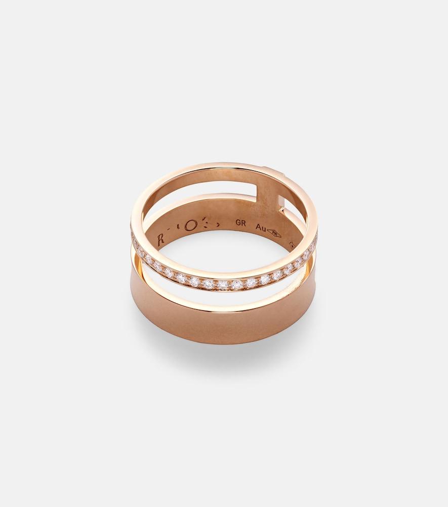 repossi berbere module 18kt rose-gold and diamond ring