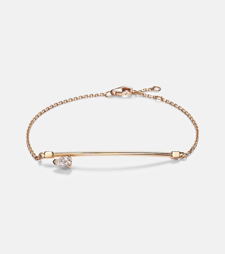 repossi serti sur vide 18kt rose gold bracelet with diamond