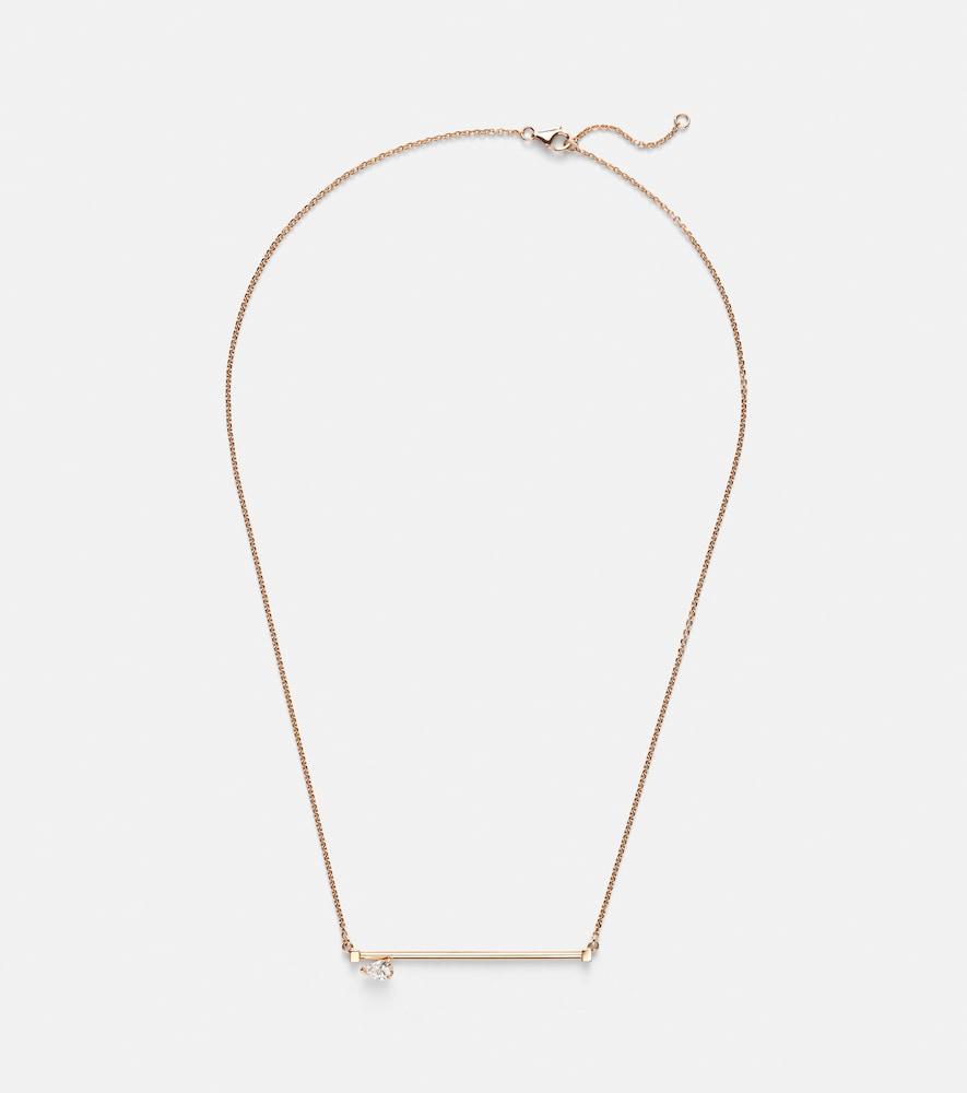 repossi serti sur vide 18kt rose gold necklace with diamond
