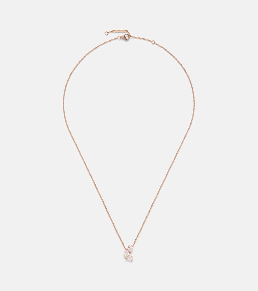 repossi serti sur vide 18kt rose gold pendant necklace with diamonds