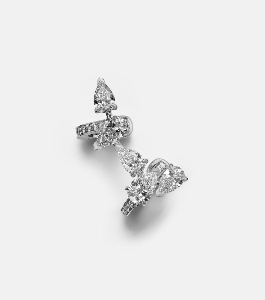 repossi serti sur vide 18kt white gold ear climber with diamonds