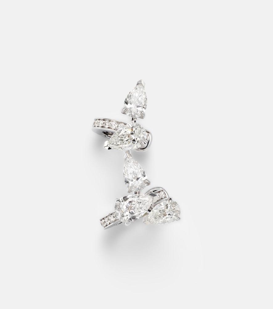 repossi serti sur vide 18kt white gold ear climber with diamonds