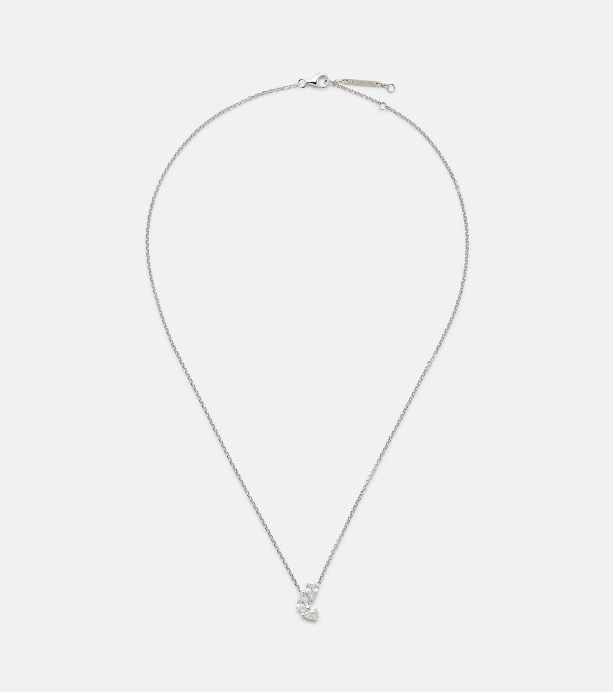 repossi serti sur vide 18kt white gold pendant necklace with diamonds