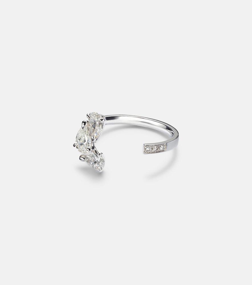 repossi serti sur vide 18kt white gold ring with diamonds