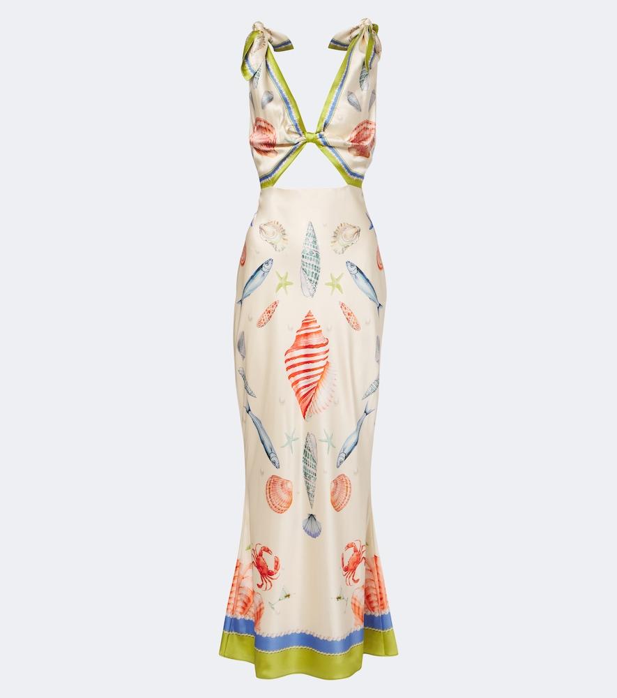 retrofête carlotte silk-blend satin maxi dress