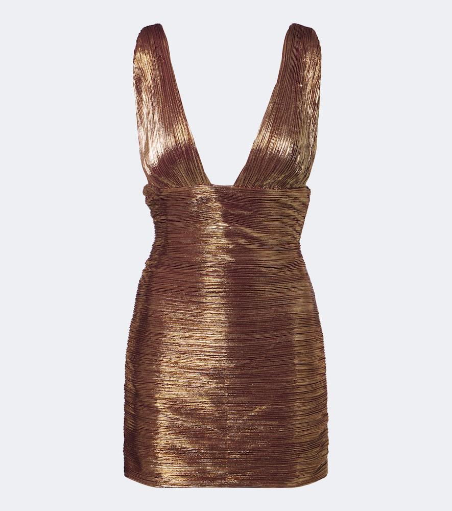 retrofête mita lamé minidress