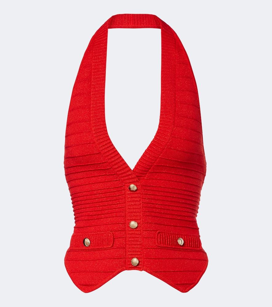 retrofête tinsley knitted crop top