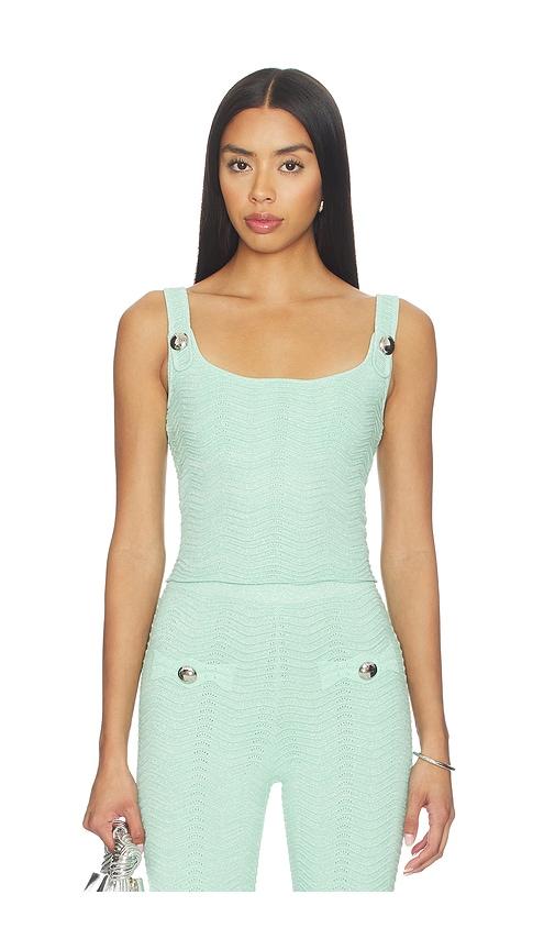 retrofete aloe knit top in mint. - size l (also in m, xl)