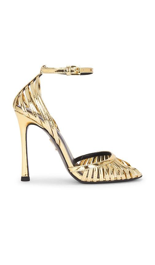 retrofete analu heel in metallic gold. - size 36 (also in 37, 39, 40)