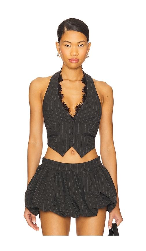 retrofete arletha vest in grey. - size m (also in xl)