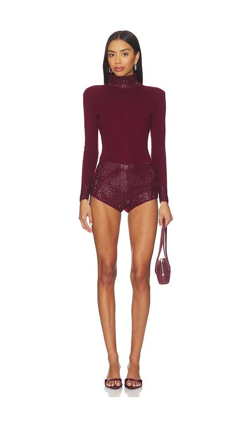 retrofete bethanie romper in burgundy. - size l (also in m, s, xl, xs)