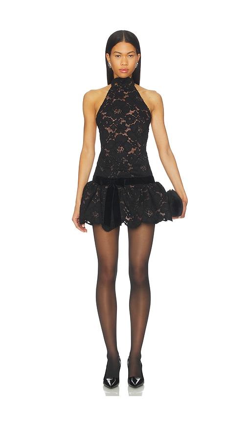 retrofete cicely lace dress in black. - size l (also in m)