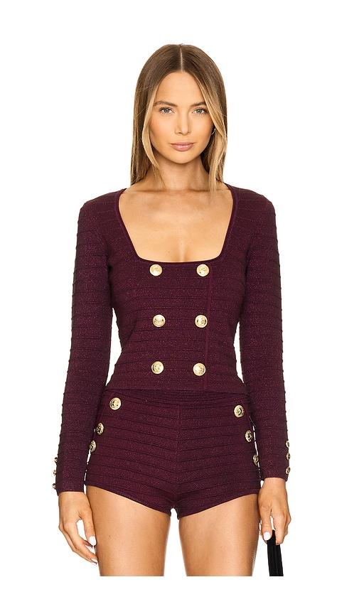 retrofete clemence bandage top in burgundy. - size xs (also in xxl)